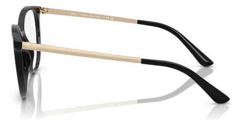 Armação Arredondada Feminina Original Ray Ban Rb 7246l 53mm