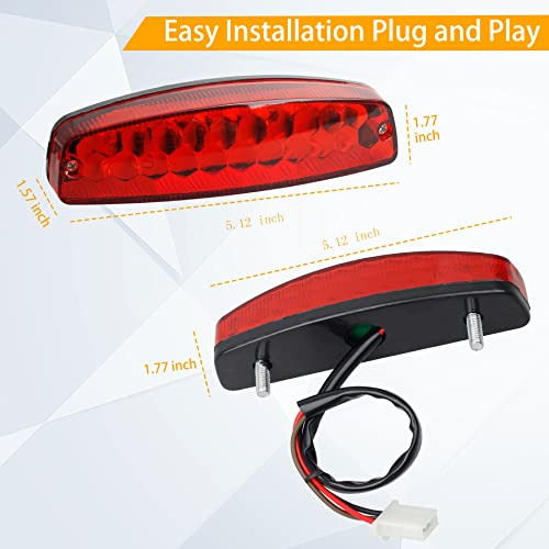 Luz Trasera Universal Quasco, 12 V, Luz Trasera Led Para Atv