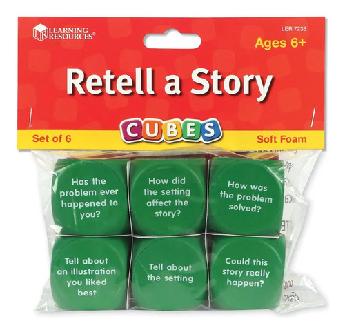 Juego De 6 Cubos De Espuma Retell A Story De Toy Learning Re