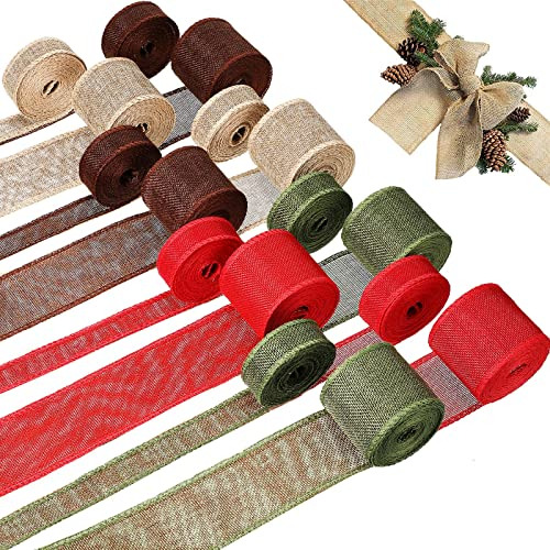 16 Rollos De Cinta De Arpillera De 87 Yardas Con Bordes Alam