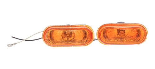 Faro Halogeno Oval Ambar Jgo.(4x1.5x2.5) Hy031a