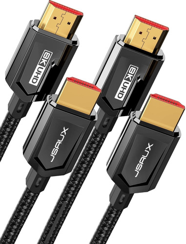 Cable Hdmi 8k 2.1 6ft 2-pack, Jsaux 48gbps Cable Hdmi Trenz