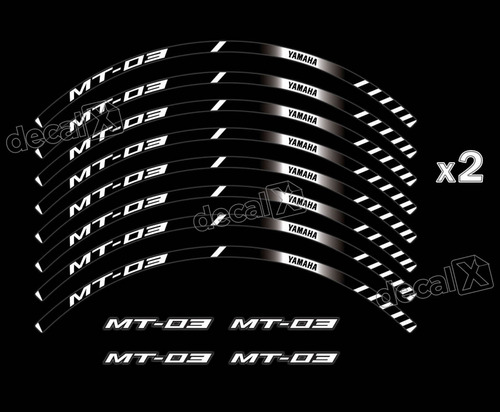 Kit Adesivo Friso Refletivo Roda Moto Yamaha Mt 03 Fri48