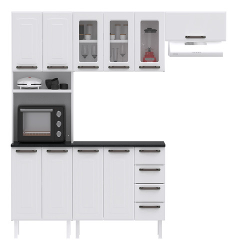 Cozinha Completa Colormaq Titanium 4 Peças 195x245x43,5cm Cor Branco