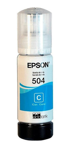 Botella Individual  Epson T504 Cyan