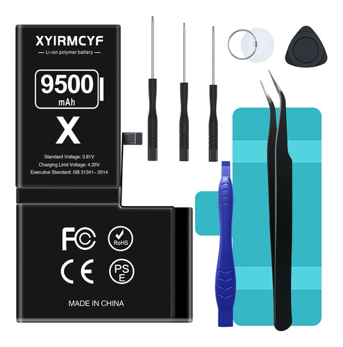 Xyirmcyf Bateria De Gran Capacidad De 9500 Mah Compatible Co