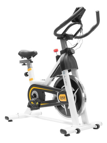 Bicicleta fija Altera Spal ALT550-6 para spinning color blanco y amarillo