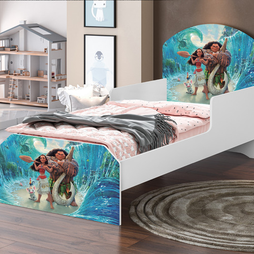 Mini Cama Personagens Com Colchão Incluso Infantil Cor Moana Princesas