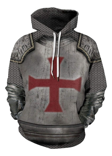 Sudadera Con Capucha Templaria Medieval Para Adultos, Disfra