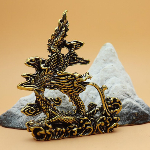 Estatua De Dragón Chino Ornamento De Escritorio Arte Crafts