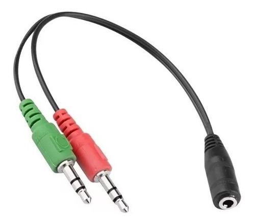 Cable Adaptador Audio 3.5mm Mic  A Auricular Ps4 Pc Consolas