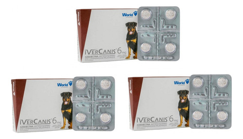 Sarnicida Vermifugo Carrapaticida E Antipulgas 3 Cx Iver 6mg