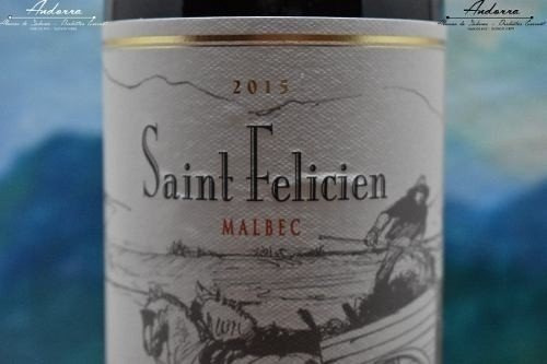 Vino Saint Felicien Malbec 2015.