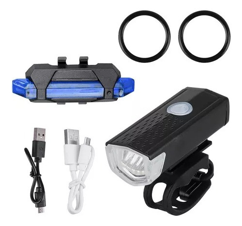 Luces Bicicleta Luz Delantera Trasera Linterna Recarga Usb