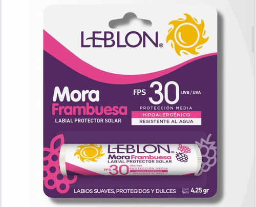 Protector Solar Labial Mora Frambuesa Fps 30