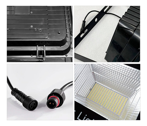 Reflector Lampara Solar 500w Led C/panel Alumbrado Exterior