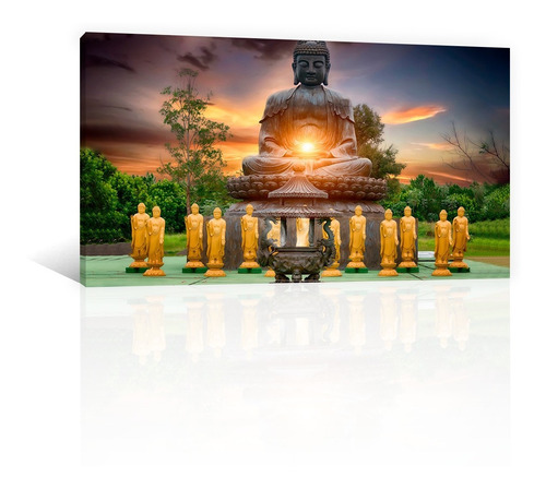 Cuadro Decorativo Canvas Zen Y Buda Estatuas Buda Atardecer