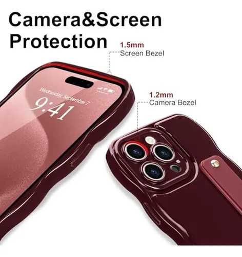 Capa Para iPhone 14 Pro Max Wine Red Silicone_sd4365