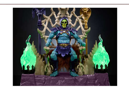 Skeletor With Havoc Throne - New Eternia - Detallle Empaque (Usado)