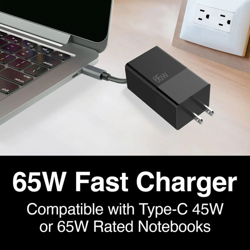 Cargador De Pared Volta P6 Ultra Rápido 65w Usb-c + Usb -a