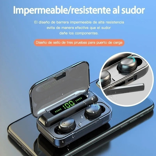 Audifonos Bluetooth F9-5 2022 + Batería Externa De 1200 Mah