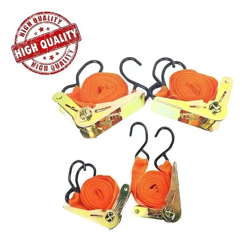 Set 4 Eslinga, Correa Amarre, Correa Plana, Linga 25mm 4mts
