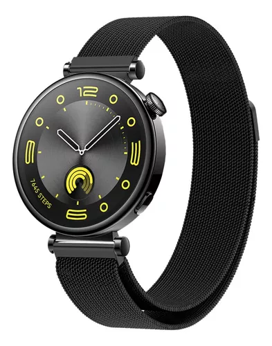 Para Huawei Watch GT4 46 mm Milan Correa de reloj de malla de acero  magnético (negro)