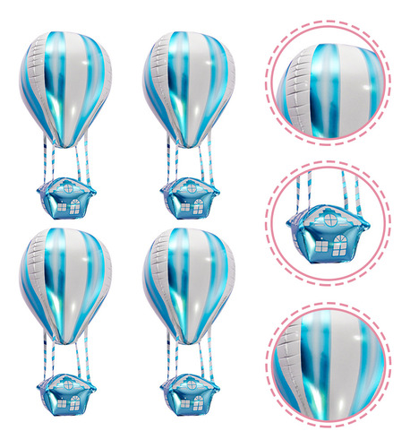 Paquete De Globos Aerostáticos De Helio Hot Foil, 4 Unidades