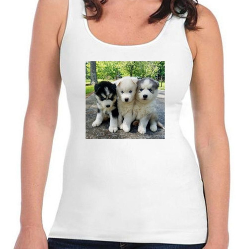 Musculosa Husky Siberiano Cachorros