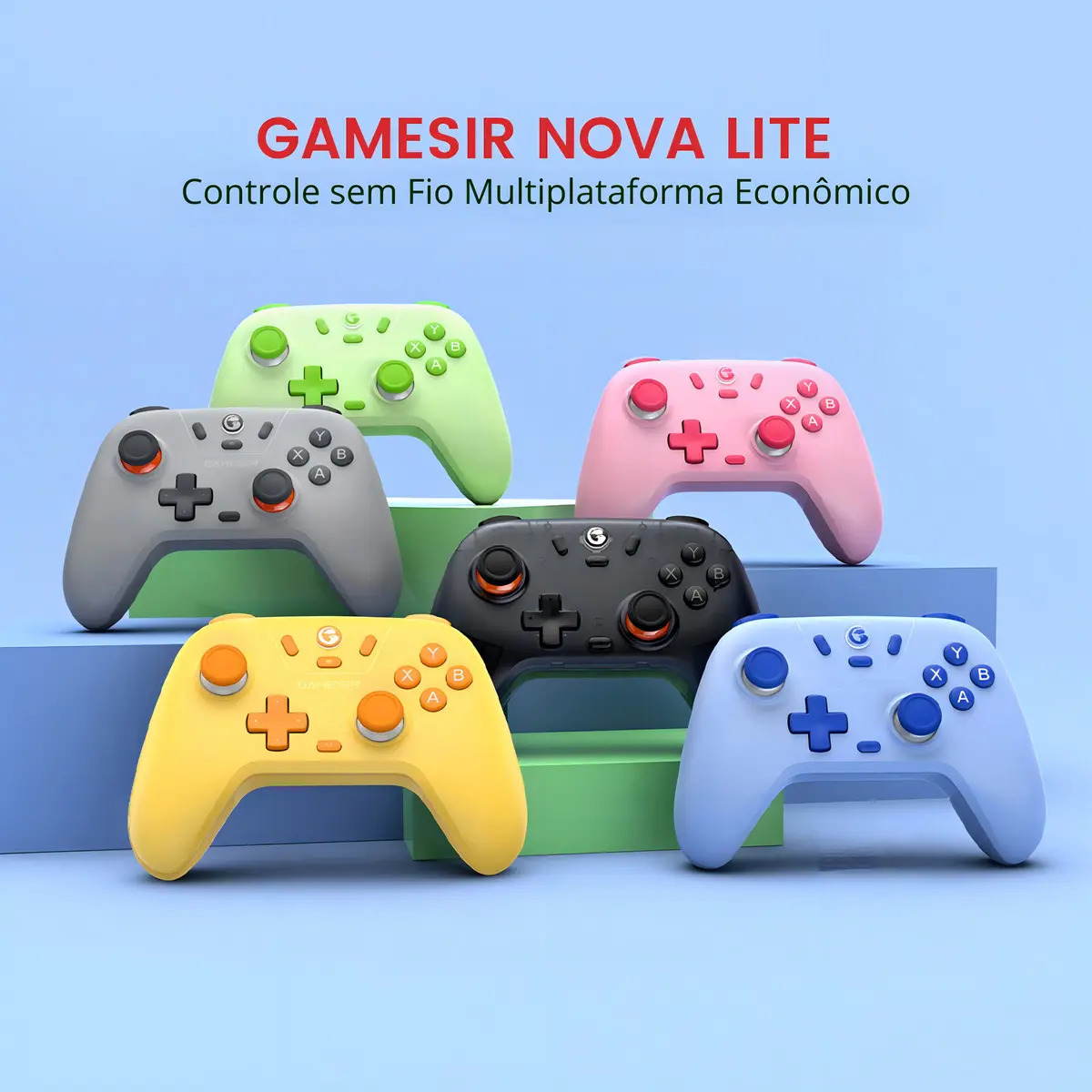 Controle Gamesir T4 Nova Lite Sem Fio Para Pc Switch Android Ios Steam Celular Hall Effect Cor Rosa 4