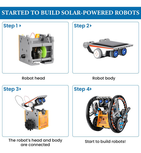 Robot Solar 13 En 1 Stem Juguetes Educativos Gris Mmg