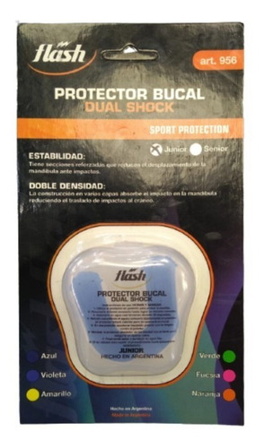 Protector Bucal Flash Niños Azul  Dual Shock - 956