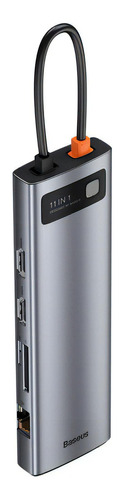 Adaptador de hub Baseus 11 en 1 tipo C, 2 puertos HDMI, 3 puertos USB 3.0, 100 W