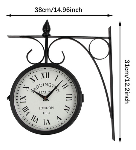 Reloj De Pared De Doble Cara, Reloj Decorativo De , Reloj