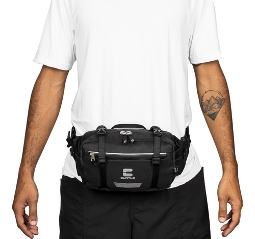 Pochete Com Bolso Frontal Curtlo Escaper Preto