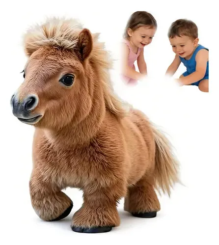 Poni Robot Interactivo De Peluche – Caballo De Simulación Que Camina Y Mueve La Cola, Mascota Robótica Para Niños
