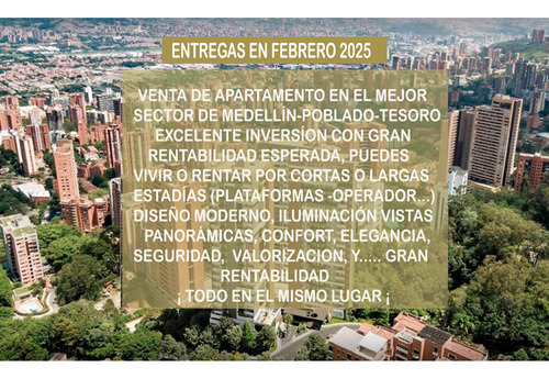 Venta Apartamento Medellín Poblado Tesoro Oportunidad Mixto Airbnb