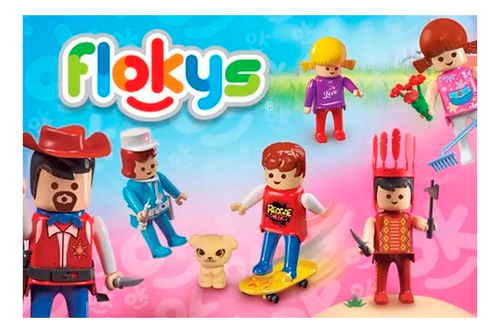Flokys Estación De Policía Con 2 Figuras