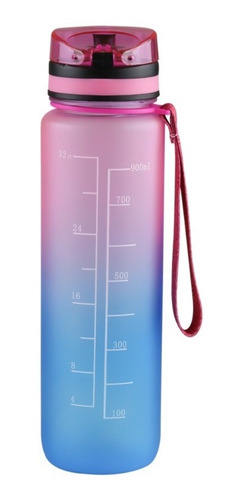 Imagen 8 de 10 de Bote Vaso De Agua Motivacional 1000 Ml Termo Cilindro Popote