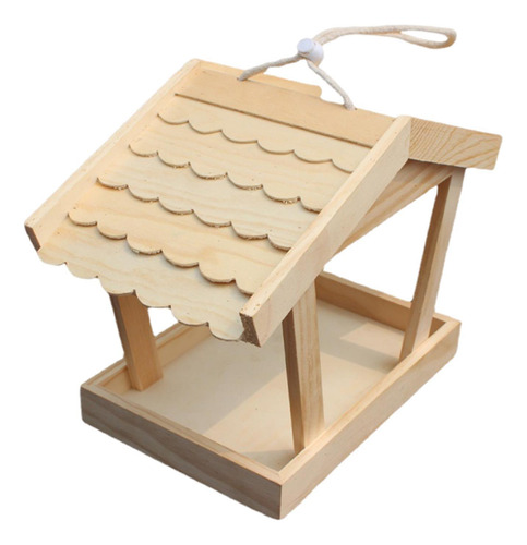 Alimentador De Pájaros De Madera Alimentador De Alimentos