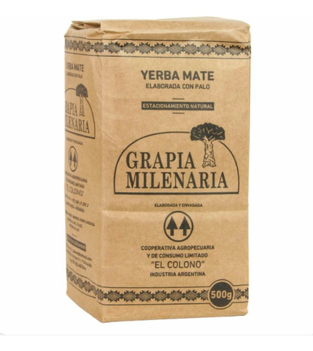 Yerba Grapia Milenaria X 500 Grs Agroecologica