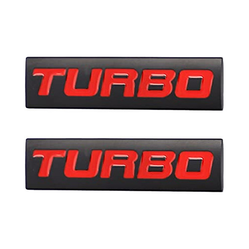 Emblema Turbo De 2 Piezas, Insignia De Metal 3d Capó D...
