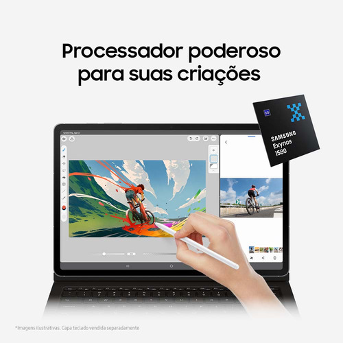 Tablet Samsung Galaxy Tab S10 Fe Wifi, 128gb, 8gb, Tela 10.9 90hz, S Pen E Capa Inclusas - Cinza