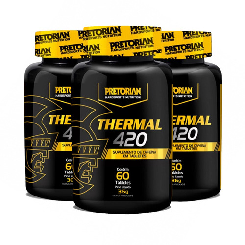 Kit 3x Termogênico Thermal 420 60 Tabs - Pretorian