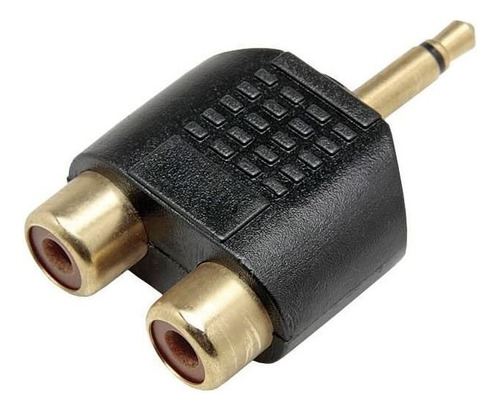 Adaptador P2 Mono Para 2 Jack Rca Gold Chipsce - 003-1209