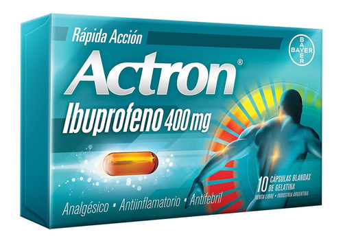 Actron 400 Mg X 10 Cápsulas - Ibuprofeno Bayer®