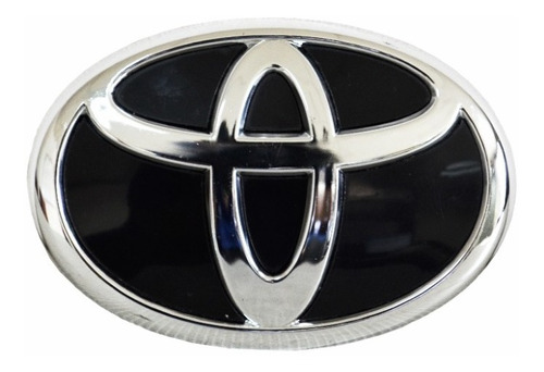 Emblema Logo Baúl Cromado Fondo Negro Toyota Prado Txl