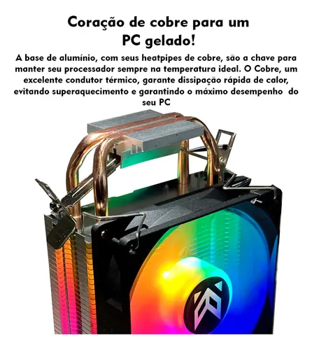 Cpu Cooler 120mm Led Intel X79 X99 X299 Lga 1200 1151 2011 Led Rgb