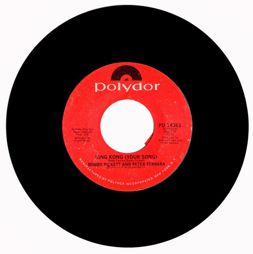 Bobby Pickett & Peter Ferrara King Kong 1976 Disco Funk 45