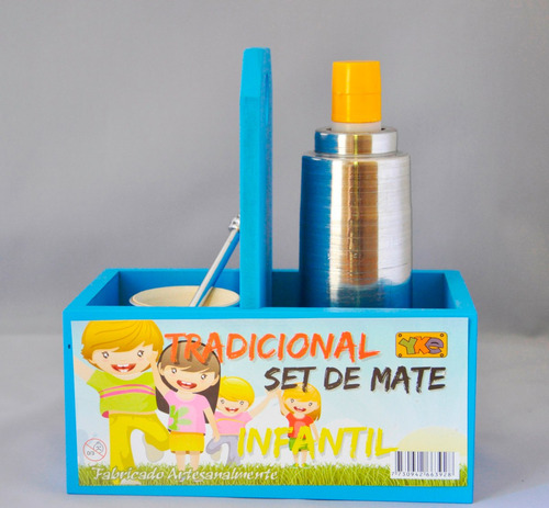 Imagen 2 de 2 de Juego De Mate Infantil C/matera, Termo, Mate Y Bombilla